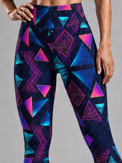 Retro 80s triangle print set